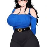 nobody knows this japanese girl, standing in mall, holding two products in each hand, with blackmask