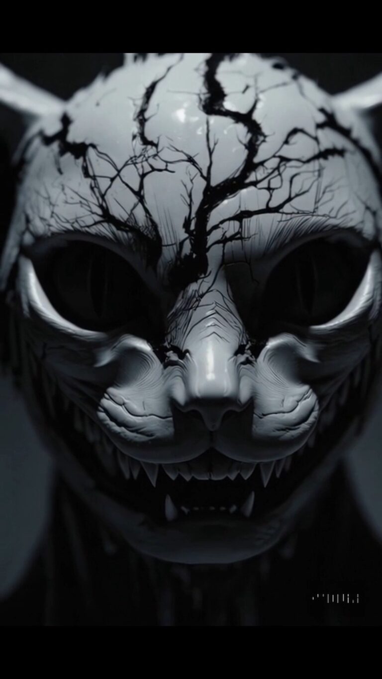 Cat-shaped nightmares come alive, paired with an eerie song about the moon’s hid