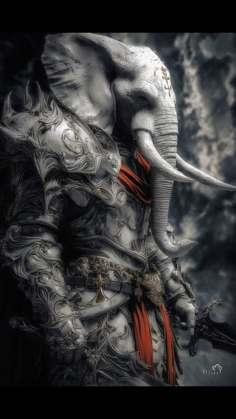 Immersed in a dark, cinematic soundscape, these animated warriors hold a stare t