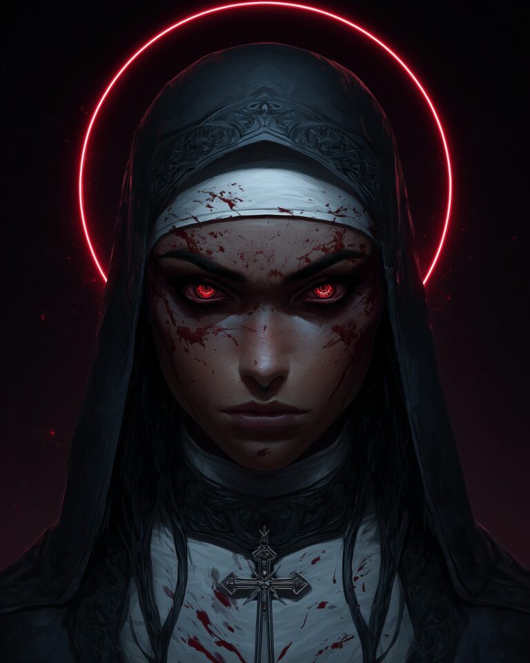 Divine vengeance cloaked in shadows. The Sisterhood of the Unholy Flame rises—un