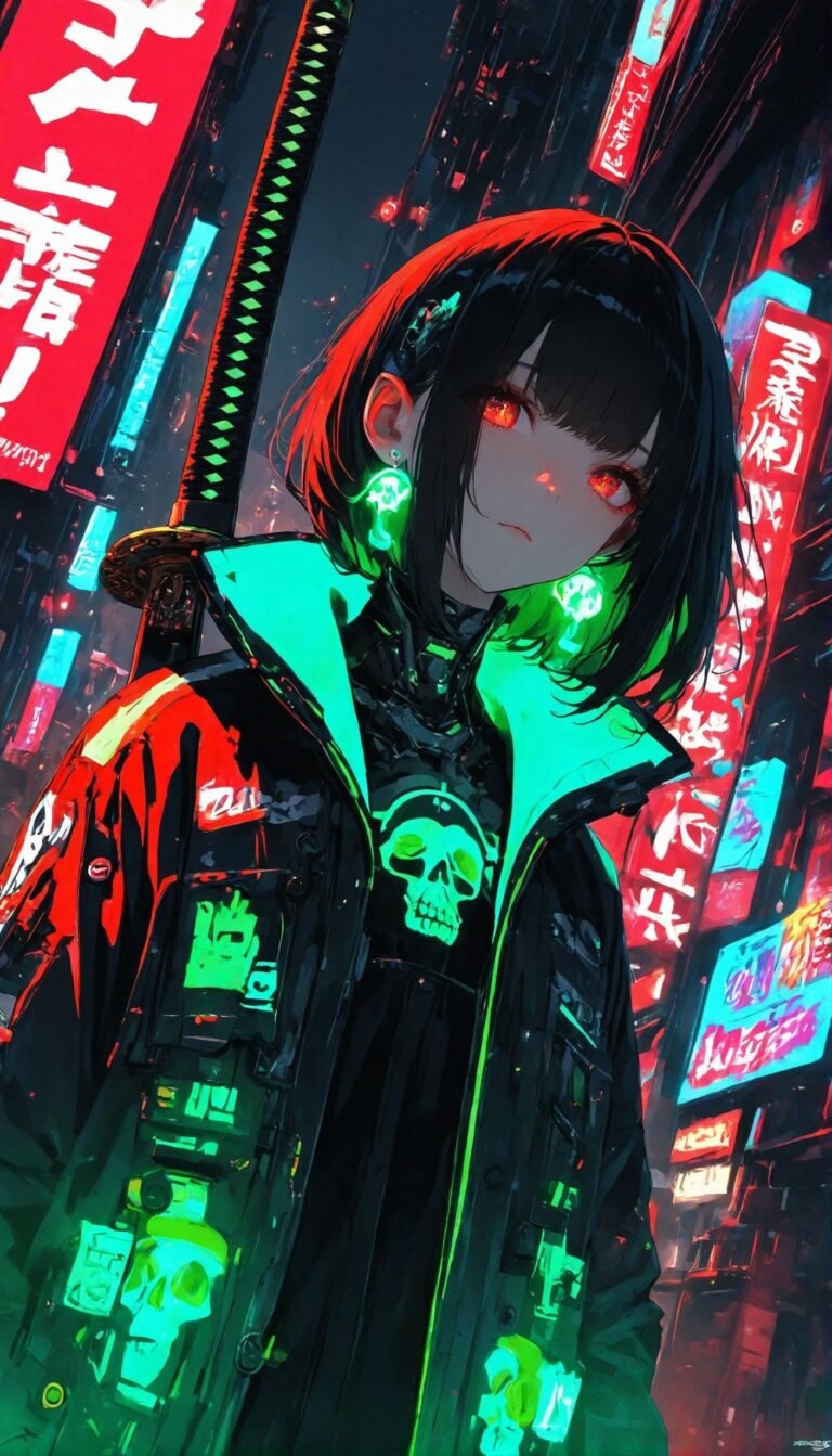 cyberpunk anime wallpaper