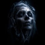 Unveil the spectral elegance. Haunting beauty draped in shadows and whispers of