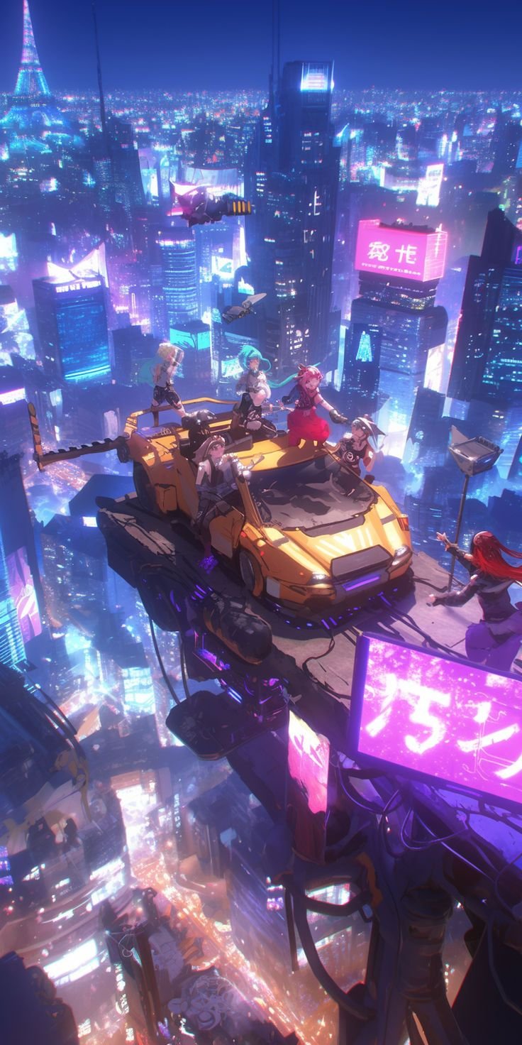 cyberpunk anime wallpaper