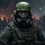 "A soldier in the shadows, a storm on the horizon."