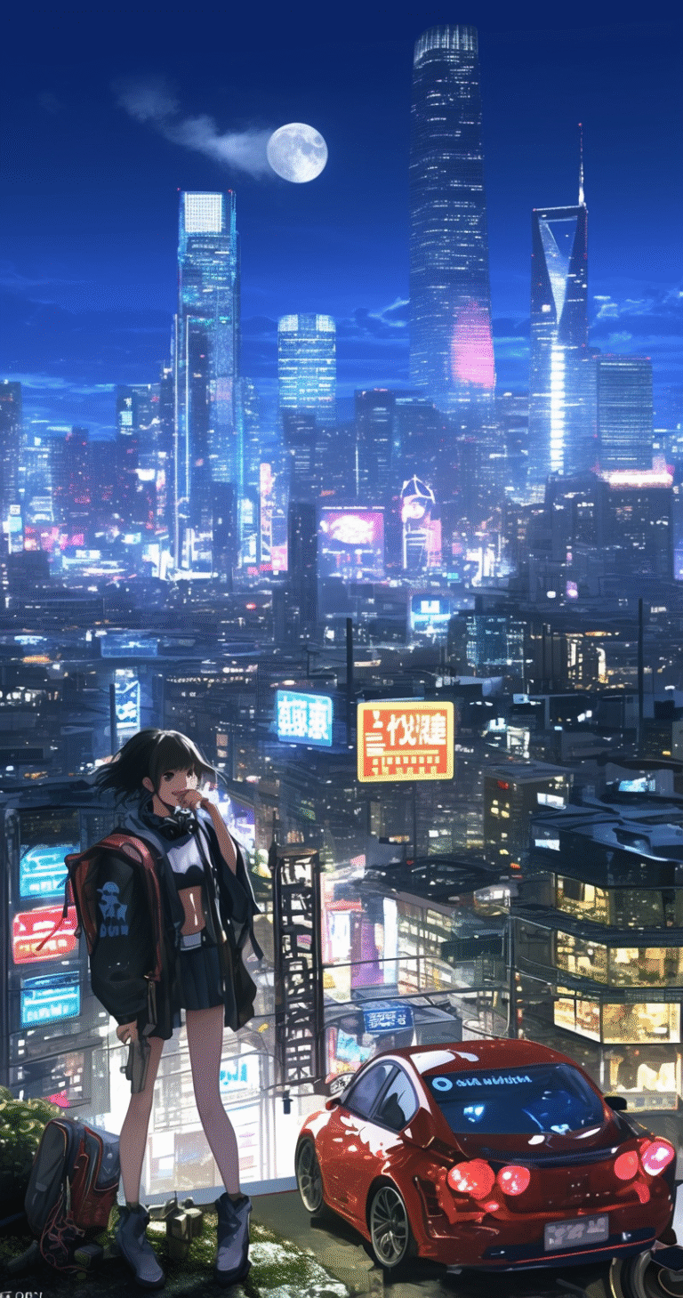 cyberpunk anime wallpaper