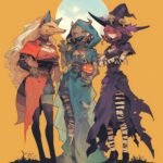 Gather 'round, creatures of the night!  This spooky squad is ready to haunt and