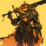 "Pumpkin-headed warriors of the night, ready to carve their way through Hallowee