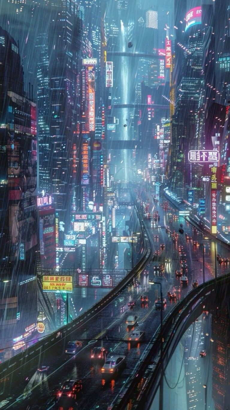cyberpunk anime wallpaper