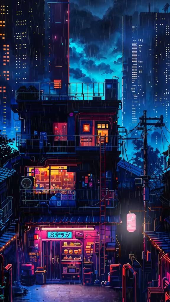 cyberpunk anime wallpaper