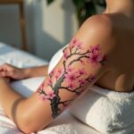 cherry blossom tattoos for women