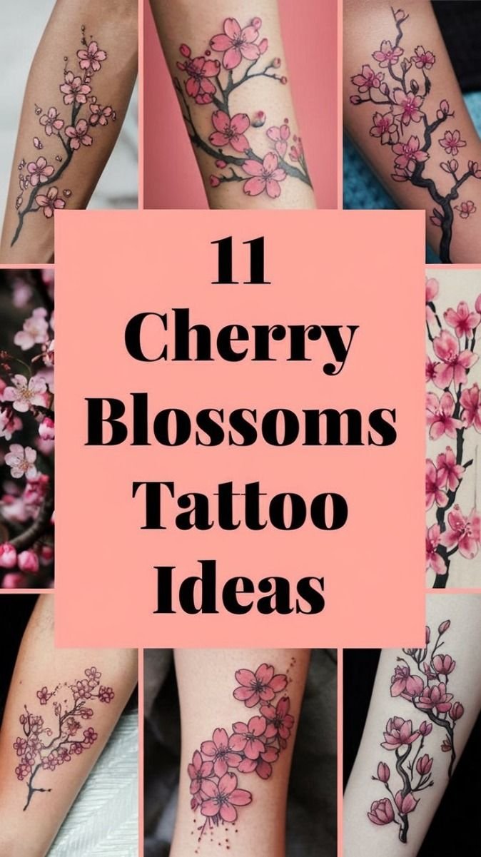 cherry blossom tattoos for women