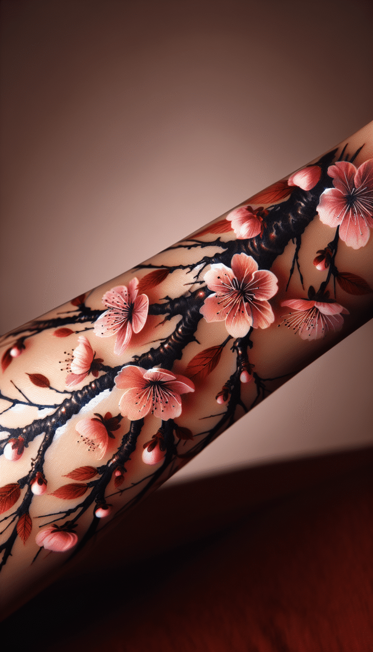 cherry blossom tattoos for women