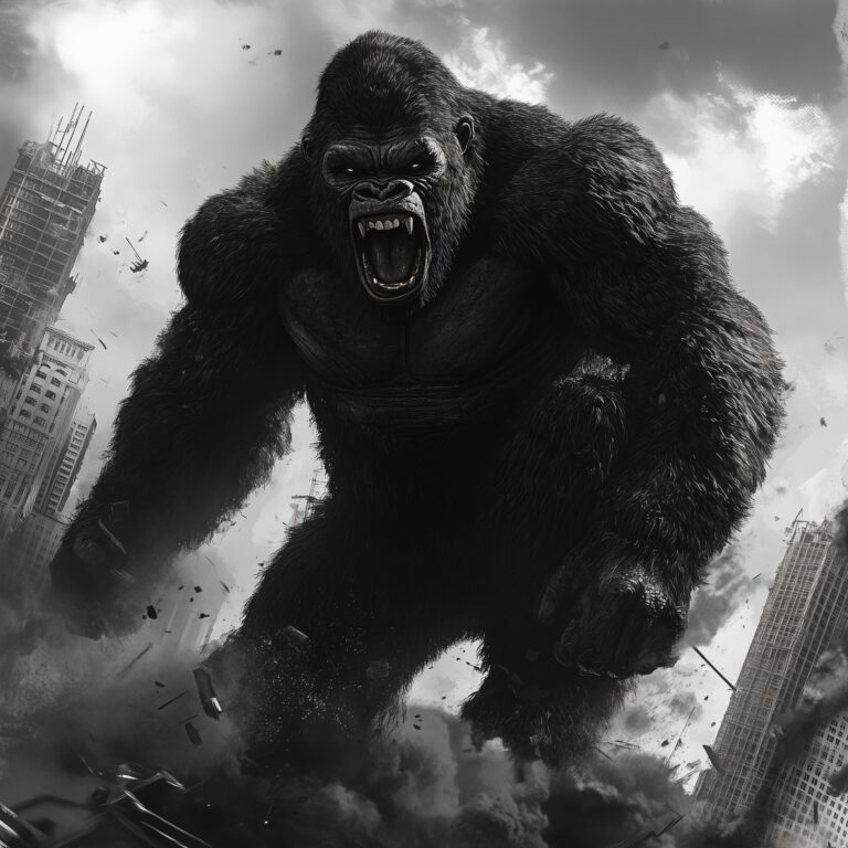 Monochrome mayhem unleashed!  When a beast of legendary proportions storms the c