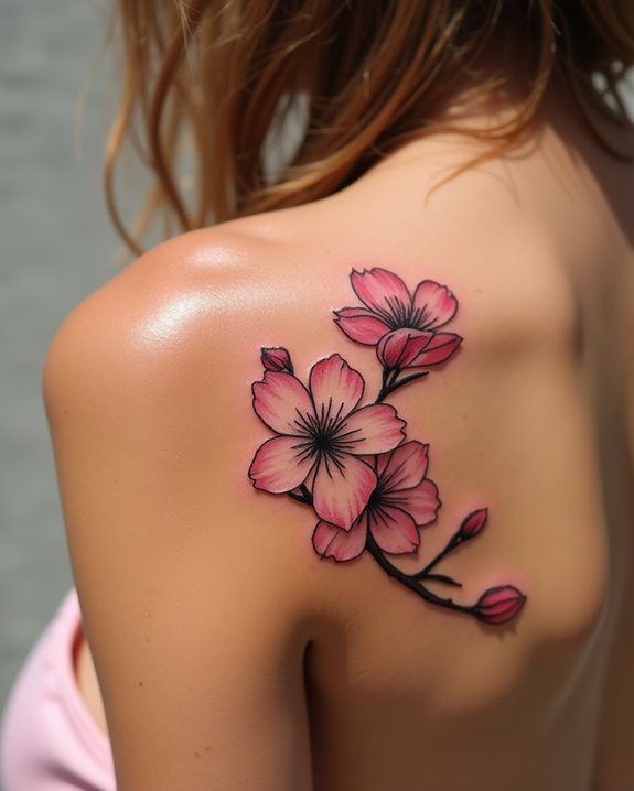 cherry blossom tattoos for women