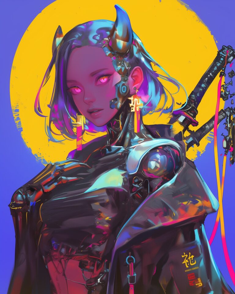 Step into the neon dreamscape of a cyberpunk future where reality blurs with ima
