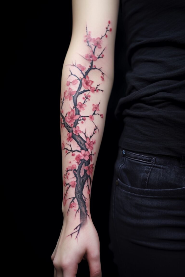 cherry blossom tattoos for women