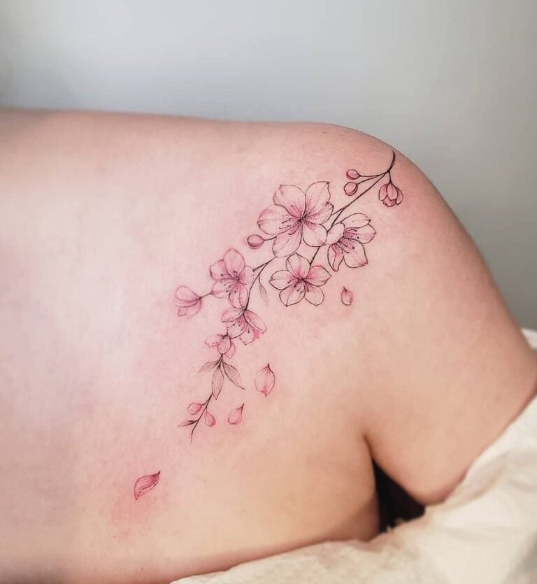 cherry blossom tattoos for women