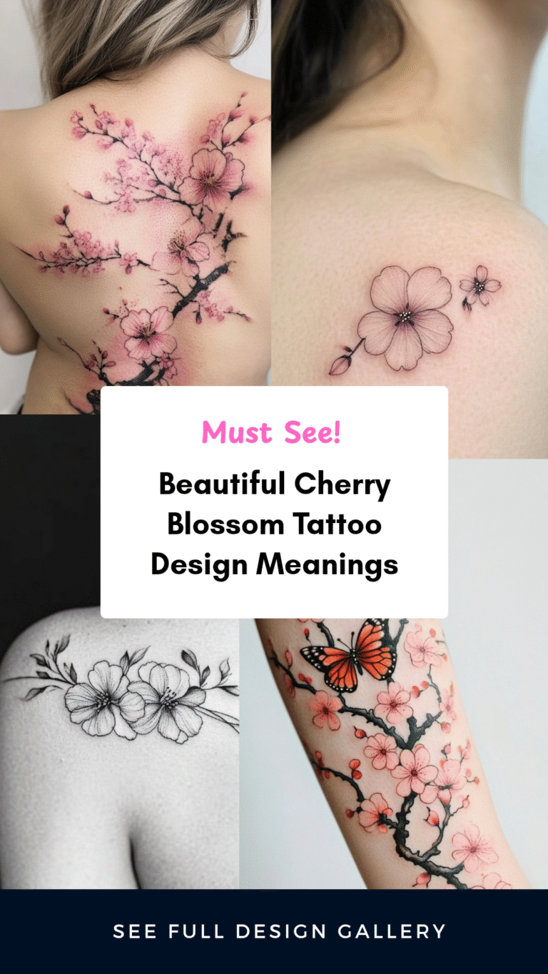 cherry blossom tattoos for women