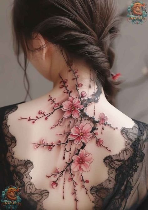cherry blossom tattoos for women