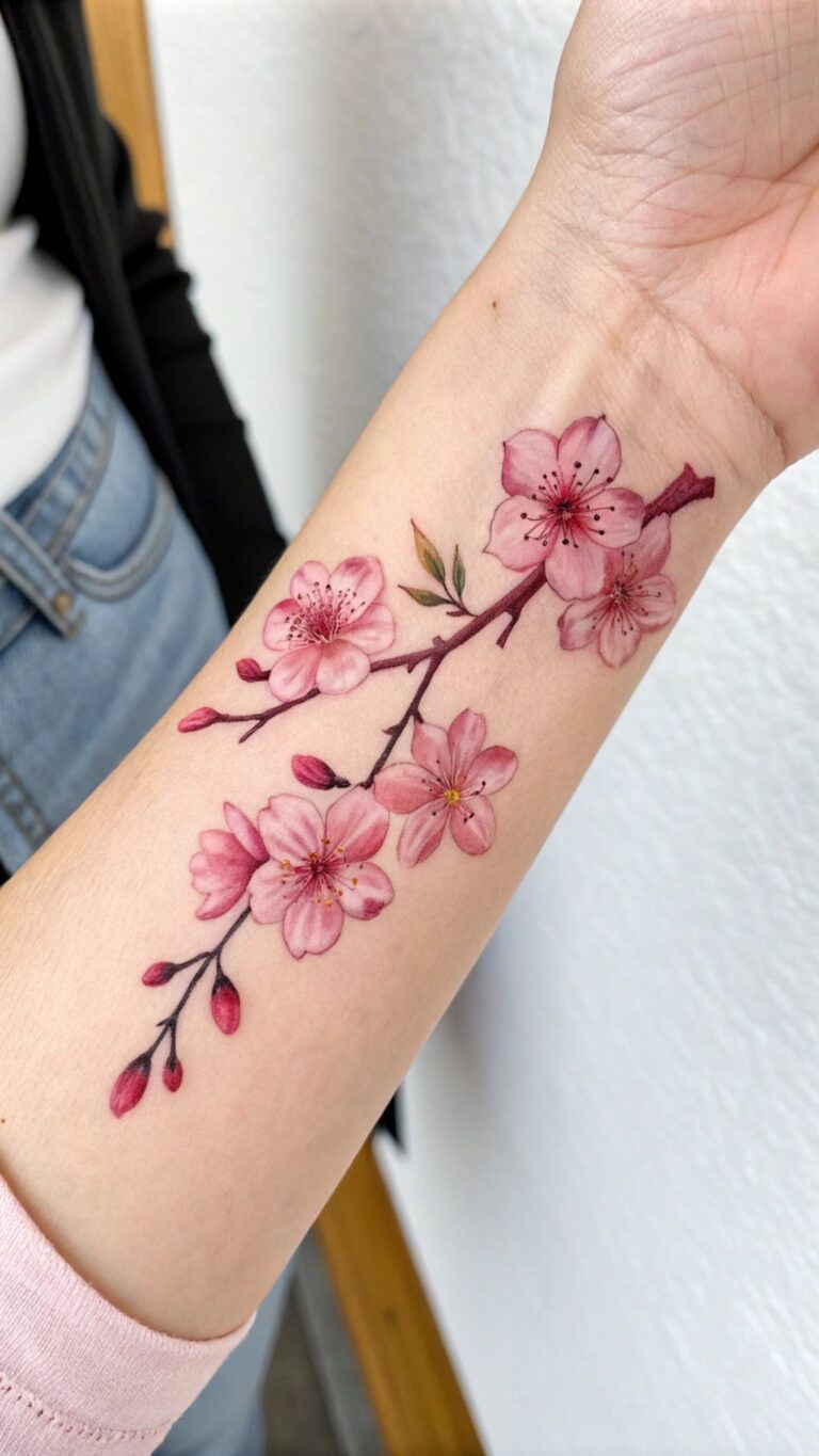 cherry blossom tattoos for women
