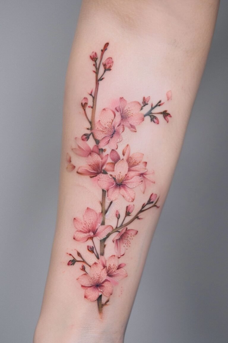 cherry blossom tattoos for women