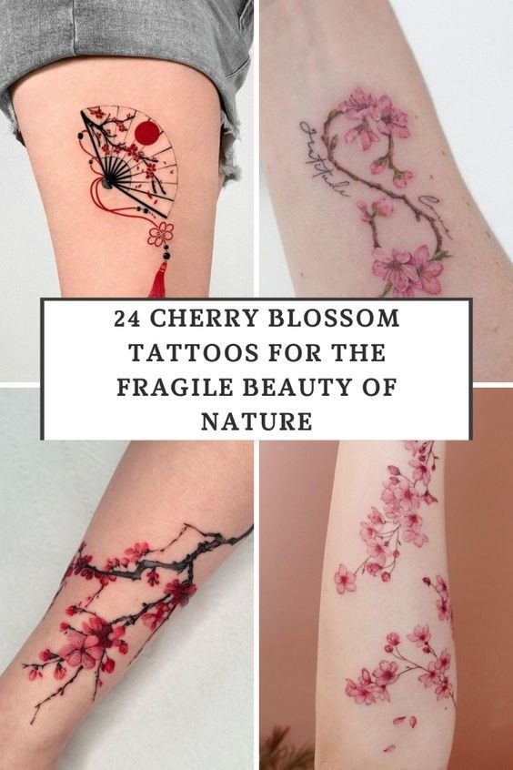 cherry blossom tattoos for women