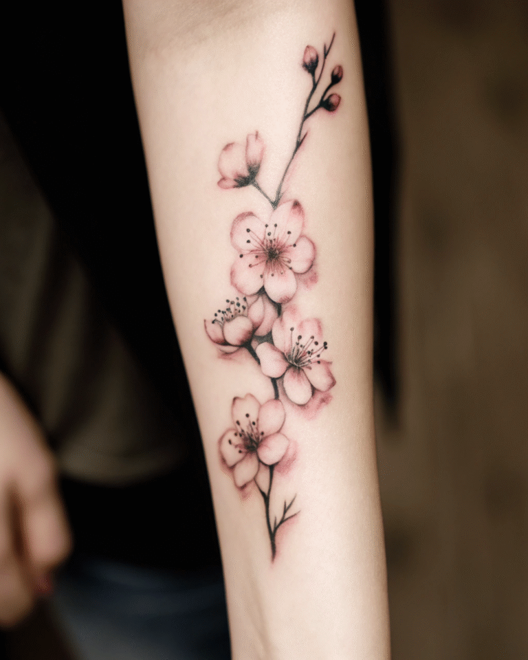 cherry blossom tattoos for women