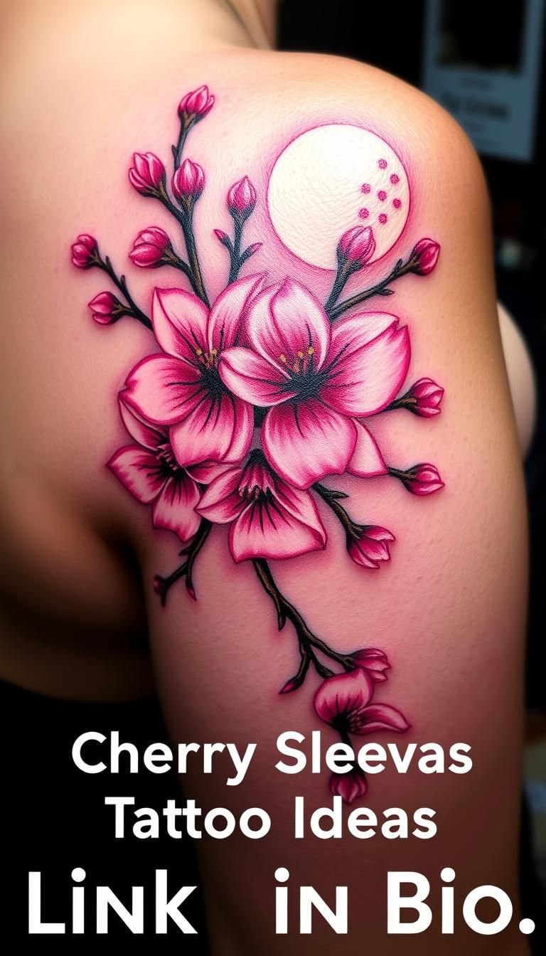cherry blossom tattoos for women