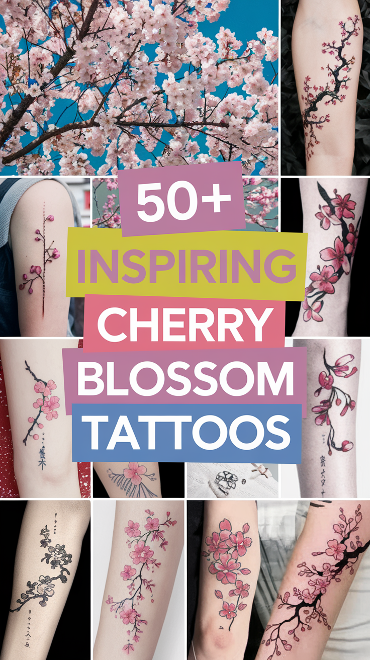 cherry blossom tattoos for women