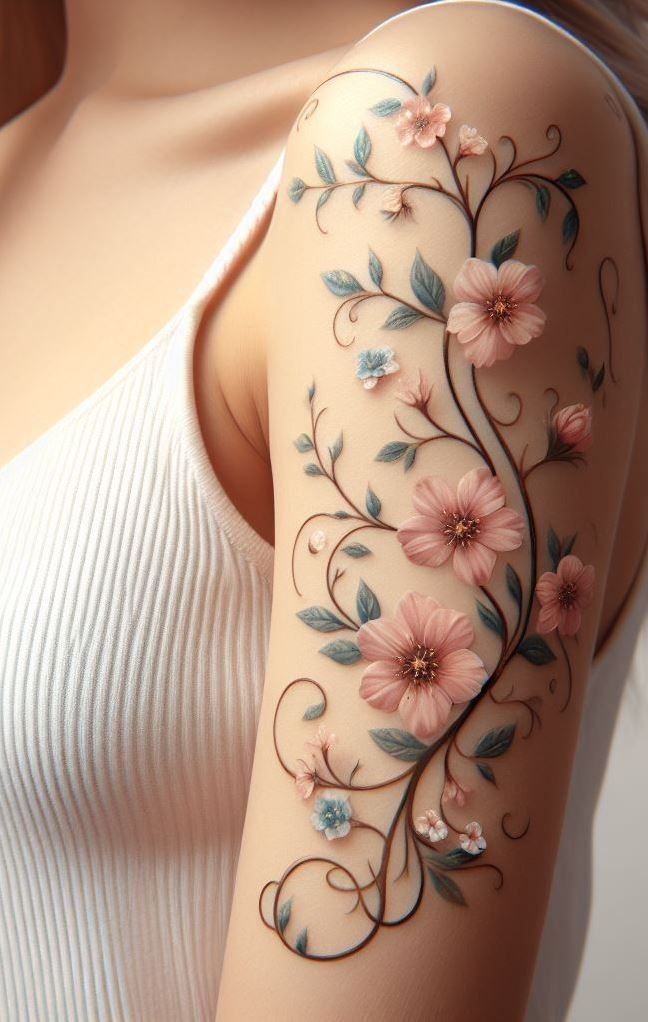cherry blossom tattoos for women