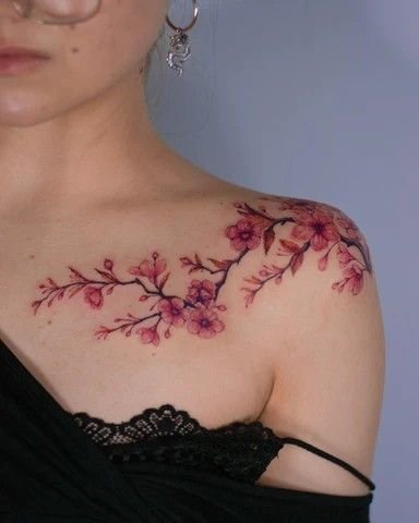 cherry blossom tattoos for women