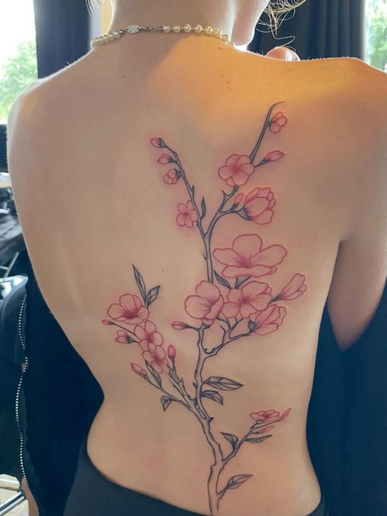 cherry blossom tattoos for women