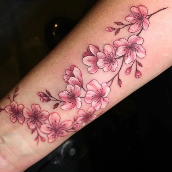 cherry blossom tattoos for women
