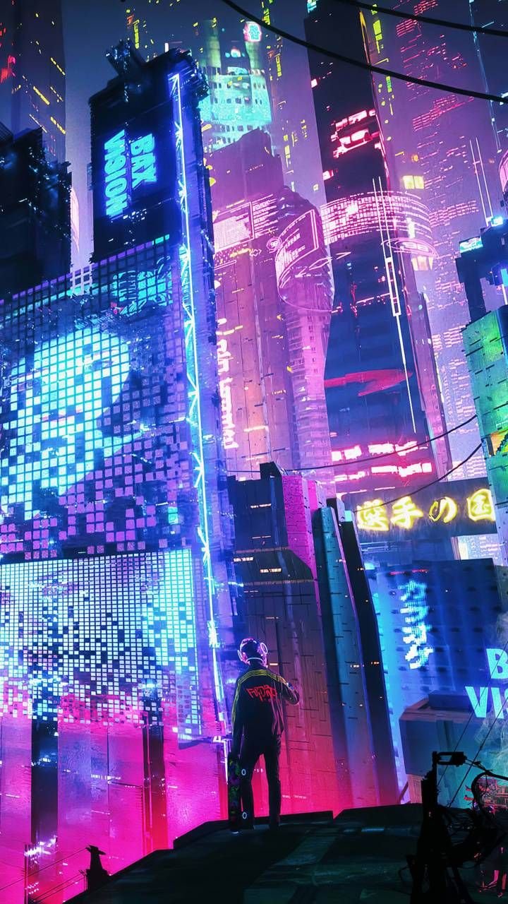 cyberpunk anime wallpaper
