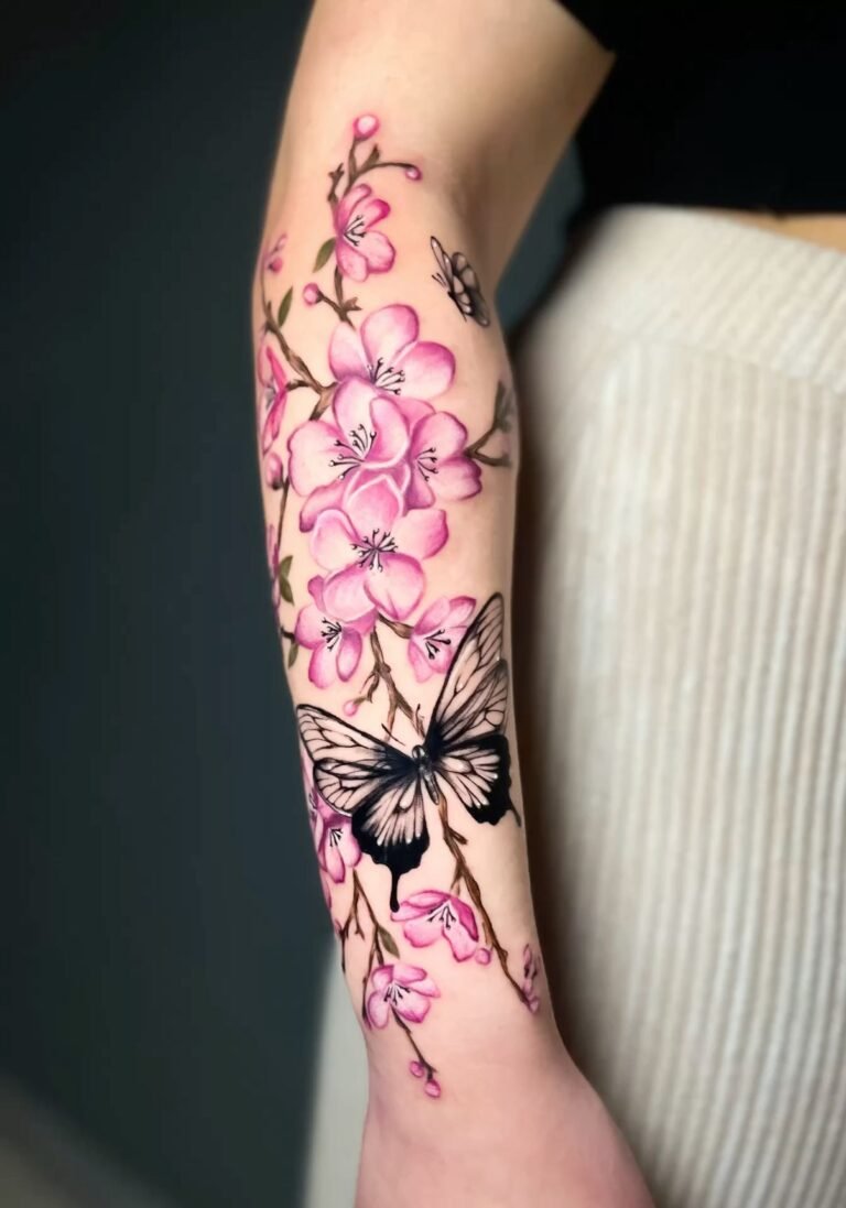 cherry blossom tattoos for women