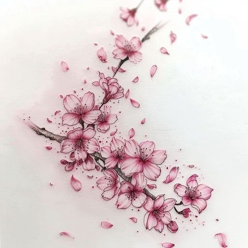cherry blossom tattoos for women
