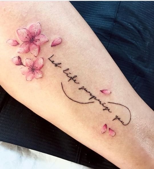 cherry blossom tattoos for women
