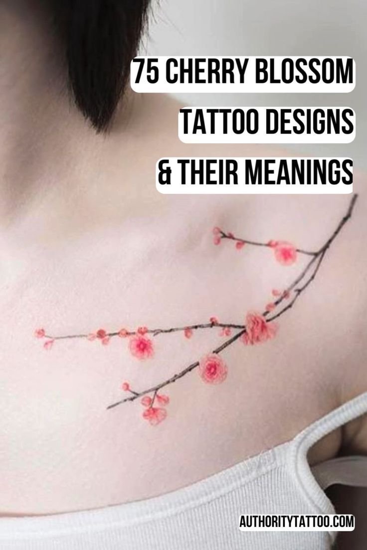 cherry blossom tattoos for women