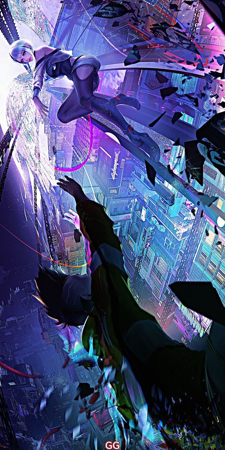 cyberpunk anime wallpaper