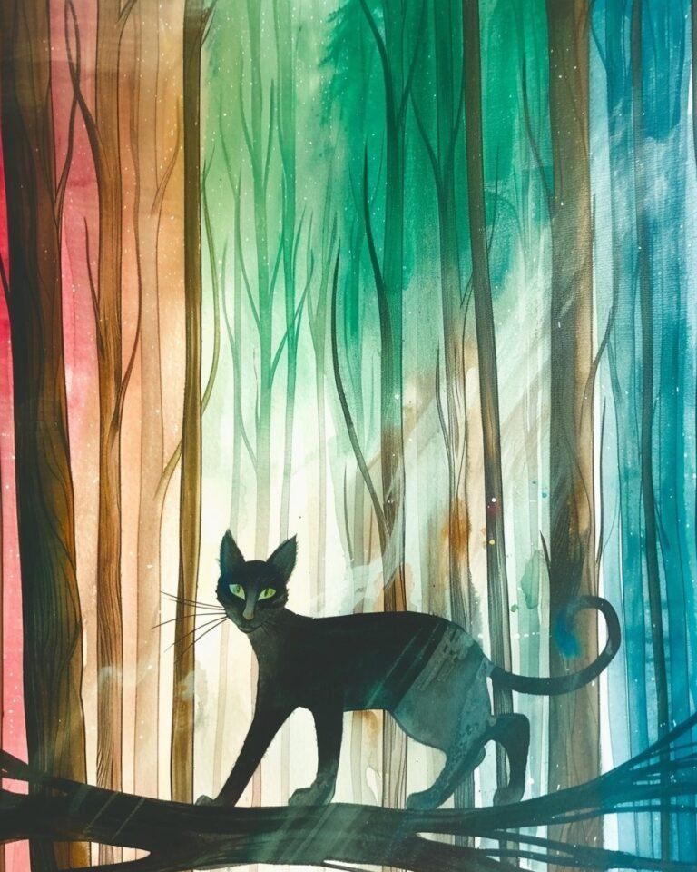 Whimsical, mysterious, and utterly enchanting  Let this black cat lead you throu