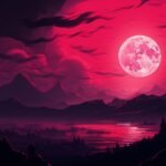 Under a moonlit symphony of crimson and shadow, the world whispers secrets to th