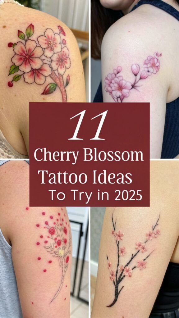 cherry blossom tattoos for women