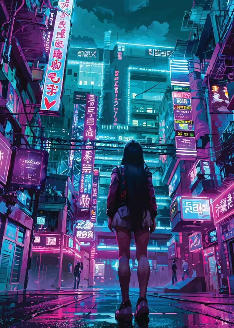 cyberpunk anime wallpaper