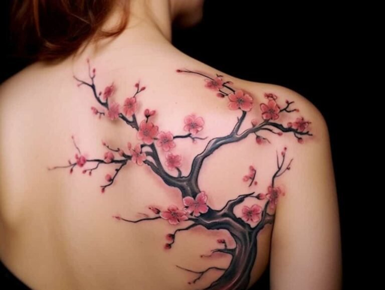 cherry blossom tattoos for women