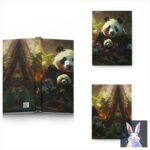 Panda Family Hardcover Journal Matte