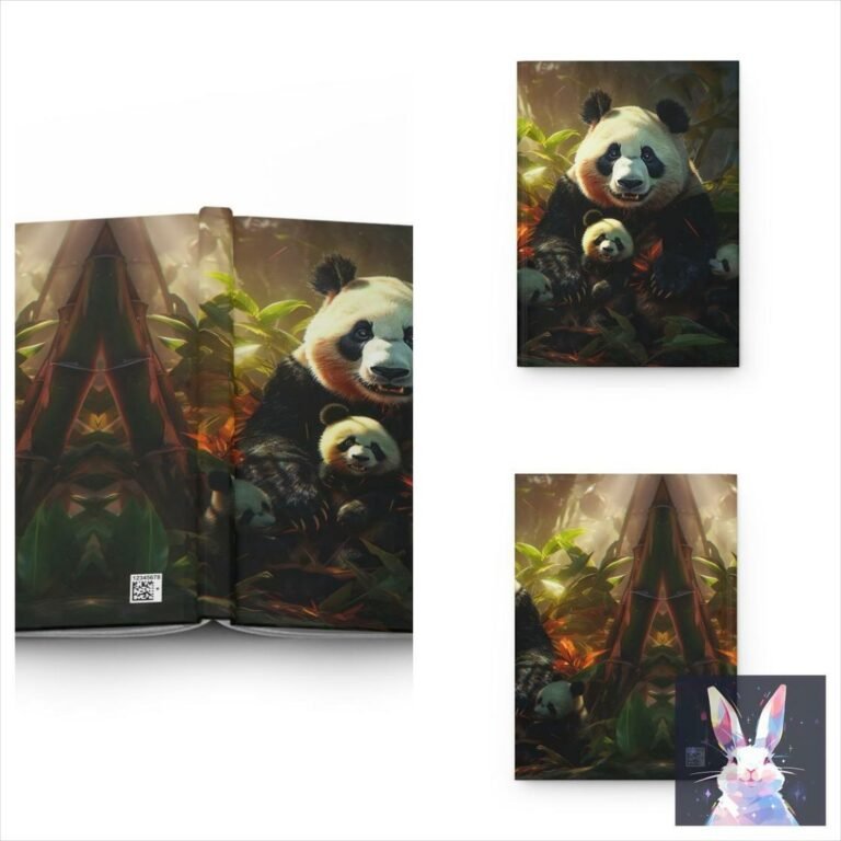 Panda Family Hardcover Journal Matte