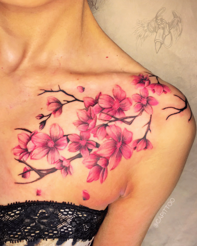 cherry blossom tattoos for women
