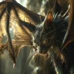 Whiskered wings take flight at dusk, this creature of the twilight flutters in t