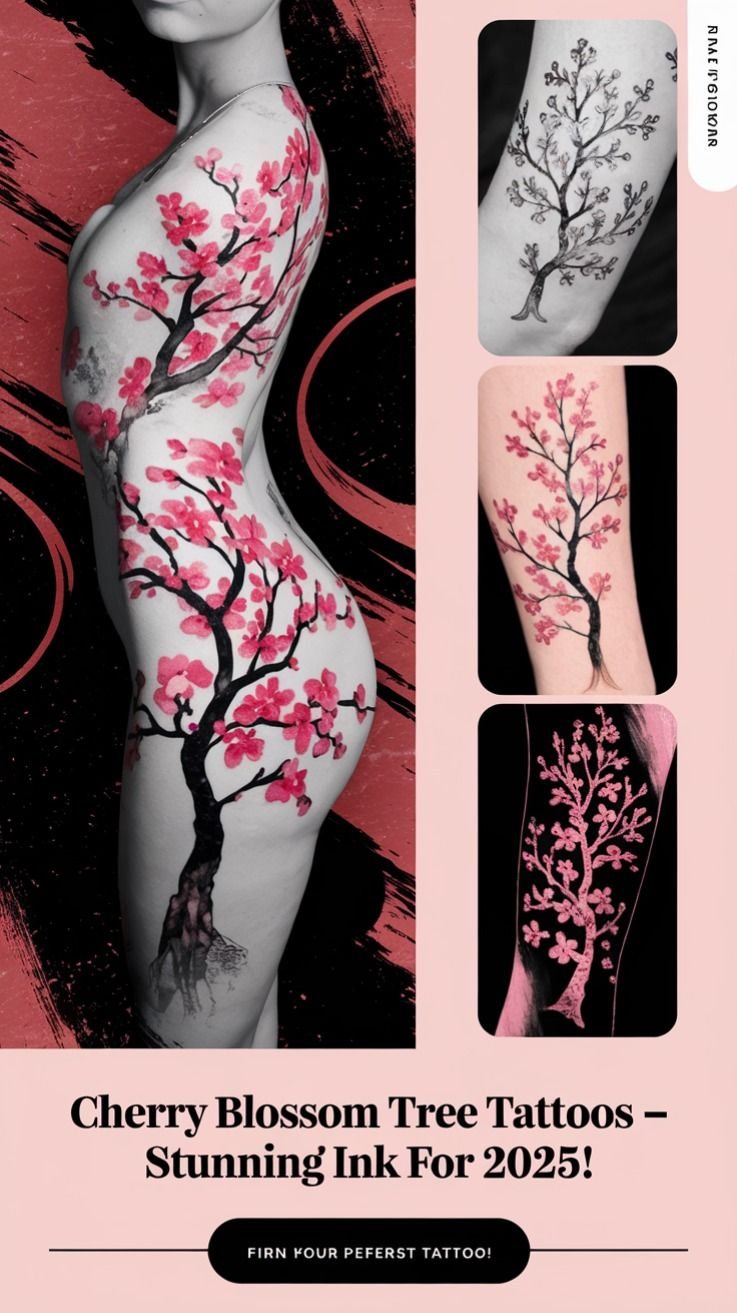 cherry blossom tattoos for women
