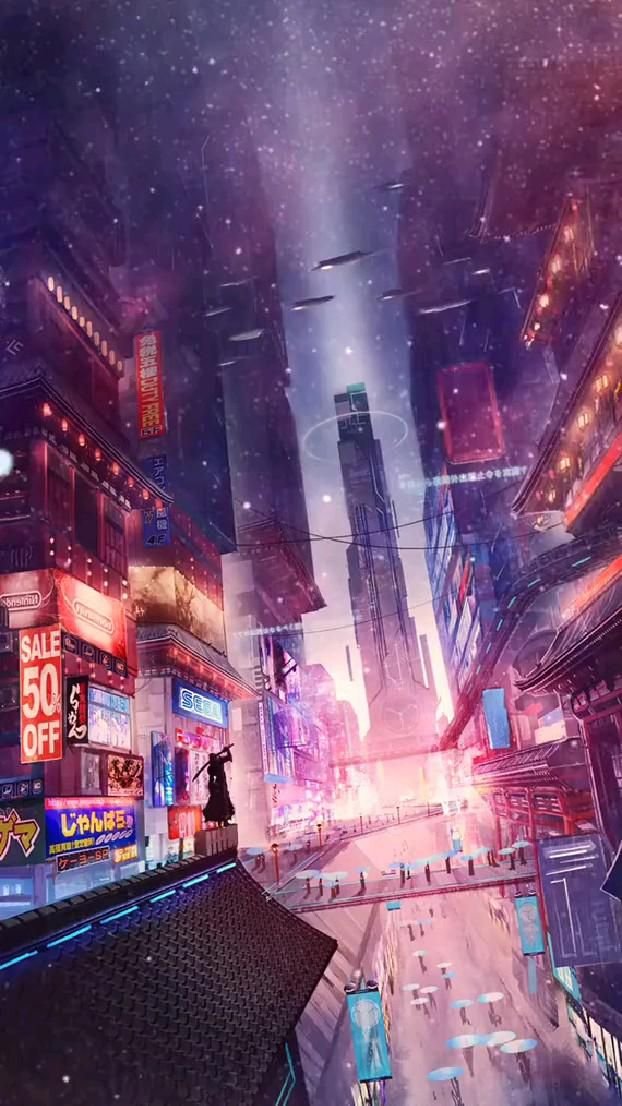 cyberpunk anime wallpaper